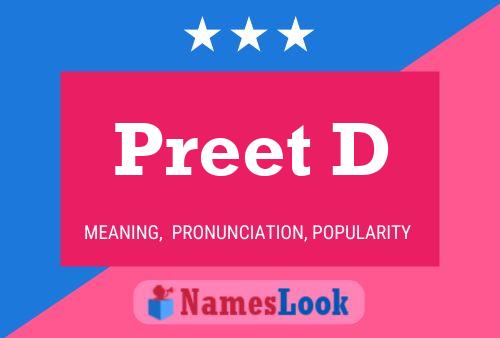 Preet D பெயர் போஸ்டர்