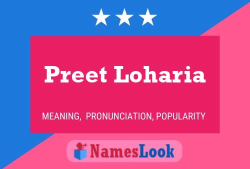 Preet Loharia பெயர் போஸ்டர்