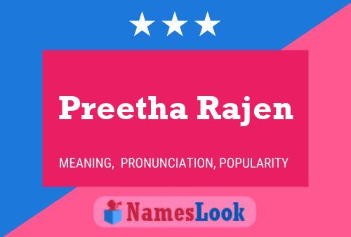 Preetha Rajen பெயர் போஸ்டர்