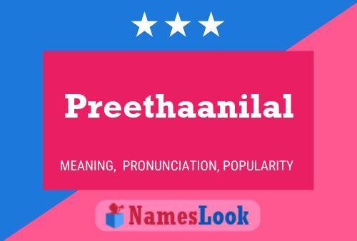 Preethaanilal பெயர் போஸ்டர்