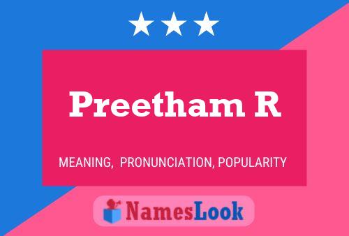 Preetham R பெயர் போஸ்டர்