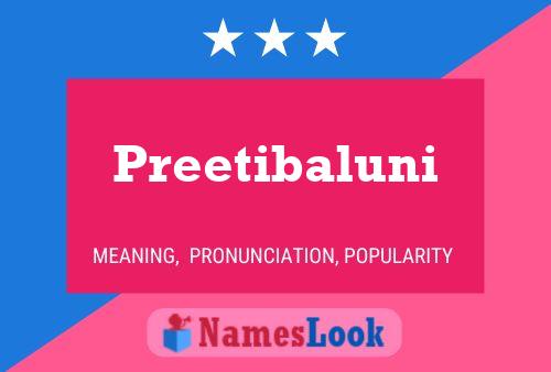 Preetibaluni பெயர் போஸ்டர்