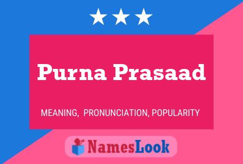 Purna Prasaad பெயர் போஸ்டர்