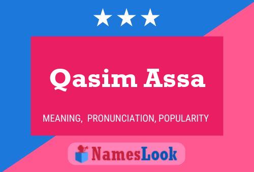 Qasim Assa பெயர் போஸ்டர்