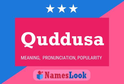 Quddusa பெயர் போஸ்டர்