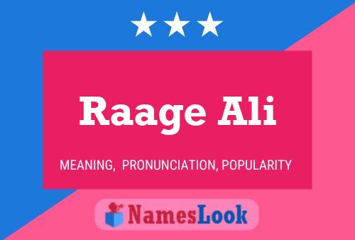 Raage Ali பெயர் போஸ்டர்