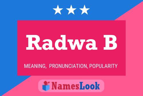 Radwa B பெயர் போஸ்டர்