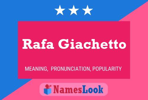 Rafa Giachetto பெயர் போஸ்டர்