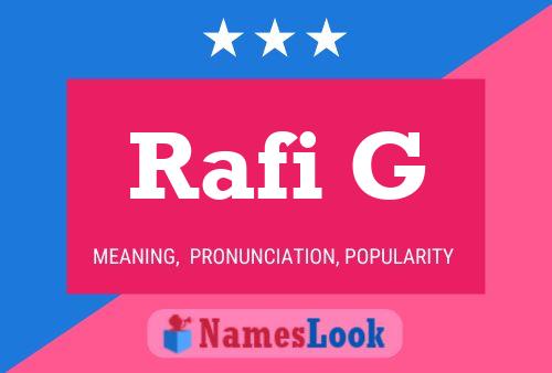 Rafi G பெயர் போஸ்டர்