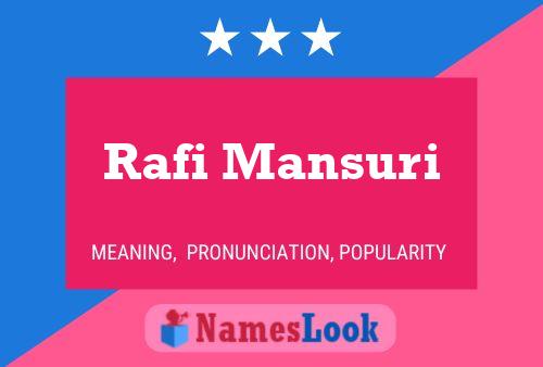 Rafi Mansuri பெயர் போஸ்டர்