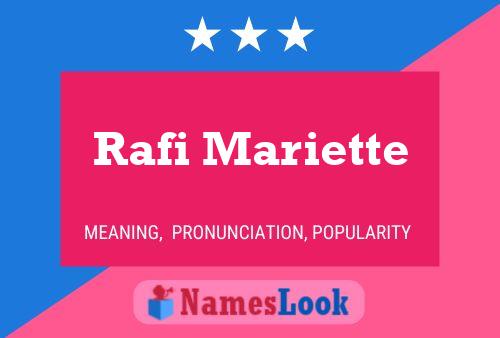 Rafi Mariette பெயர் போஸ்டர்