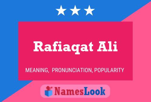 Rafiaqat Ali பெயர் போஸ்டர்