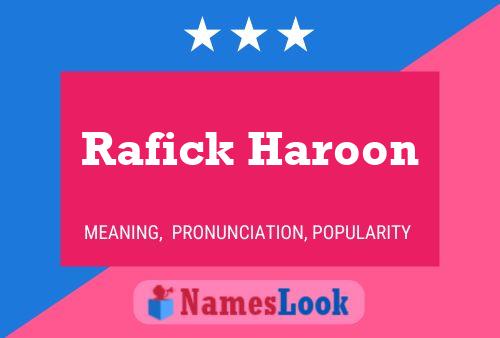 Rafick Haroon பெயர் போஸ்டர்