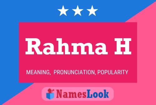 Rahma H பெயர் போஸ்டர்