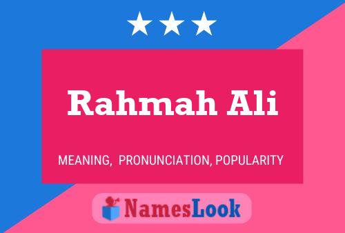 Rahmah Ali பெயர் போஸ்டர்