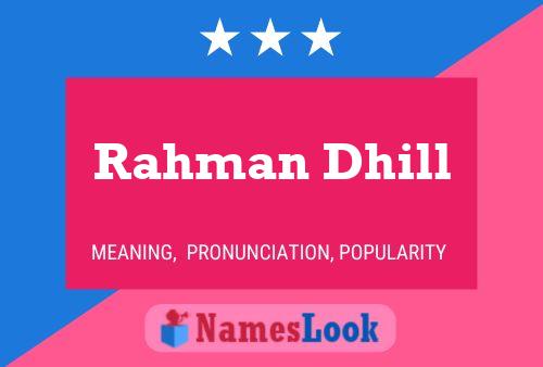 Rahman Dhill பெயர் போஸ்டர்