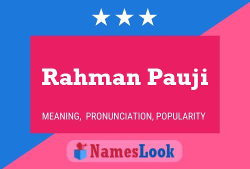 Rahman Pauji பெயர் போஸ்டர்