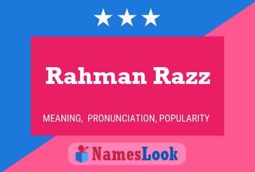 Rahman Razz பெயர் போஸ்டர்