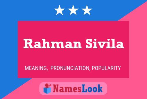 Rahman Sivila பெயர் போஸ்டர்