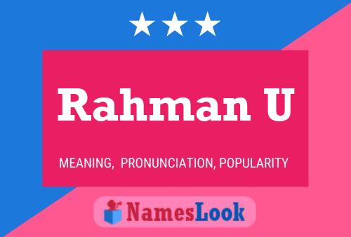 Rahman U பெயர் போஸ்டர்