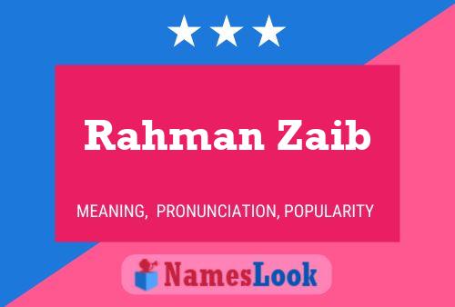 Rahman Zaib பெயர் போஸ்டர்