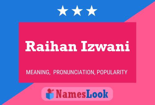 Raihan Izwani பெயர் போஸ்டர்