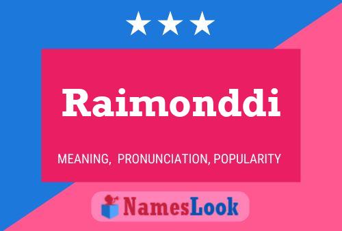 Raimonddi பெயர் போஸ்டர்