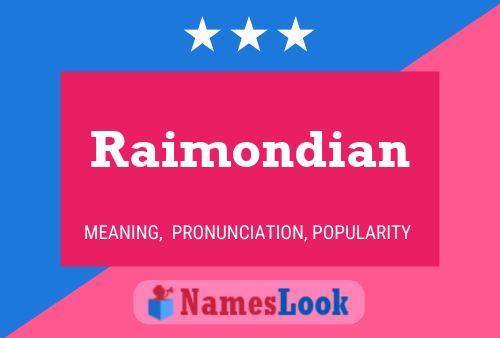 Raimondian பெயர் போஸ்டர்