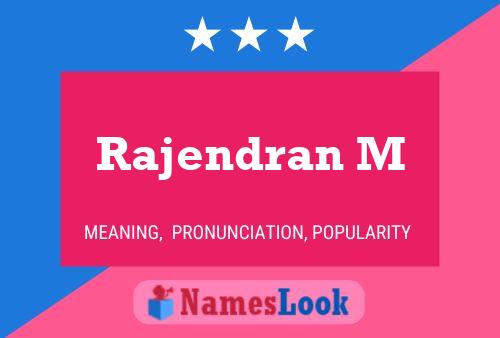 Rajendran M பெயர் போஸ்டர்