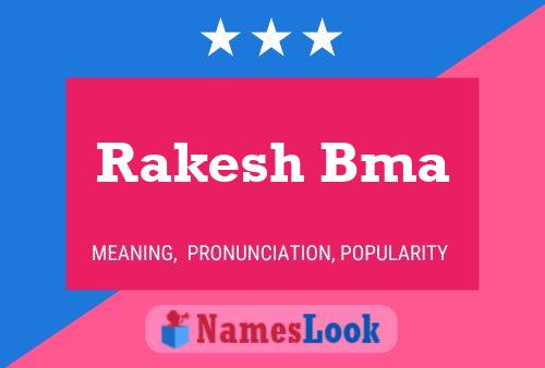 Rakesh Bma பெயர் போஸ்டர்