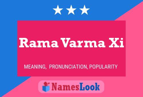 Rama Varma Xi பெயர் போஸ்டர்