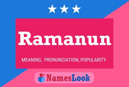 Ramanun பெயர் போஸ்டர்