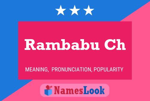 Rambabu Ch பெயர் போஸ்டர்