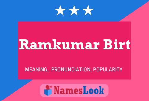 Ramkumar Birt பெயர் போஸ்டர்