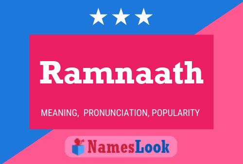 Ramnaath பெயர் போஸ்டர்