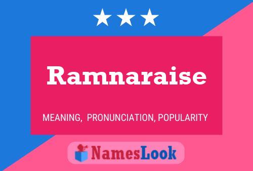 Ramnaraise பெயர் போஸ்டர்