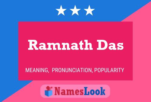 Ramnath Das பெயர் போஸ்டர்