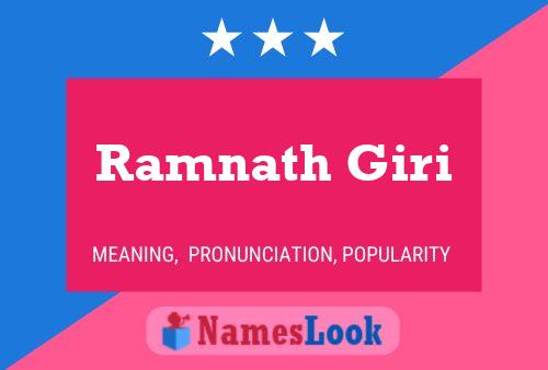 Ramnath Giri பெயர் போஸ்டர்