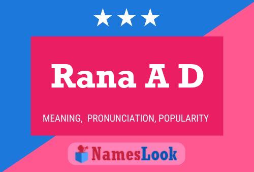 Rana A D பெயர் போஸ்டர்