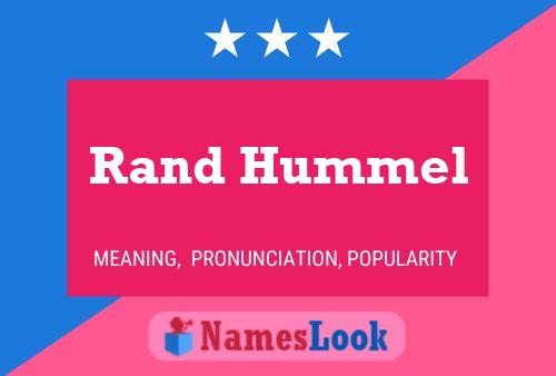 Rand Hummel பெயர் போஸ்டர்