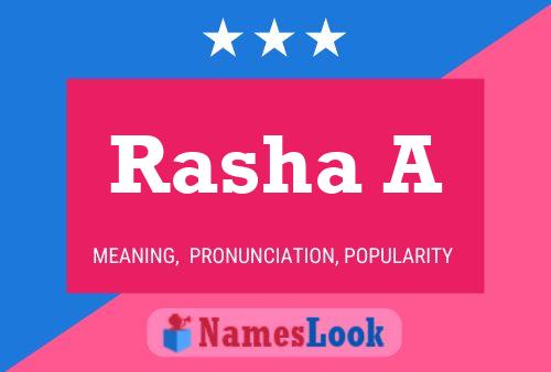 Rasha A பெயர் போஸ்டர்