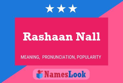 Rashaan Nall பெயர் போஸ்டர்