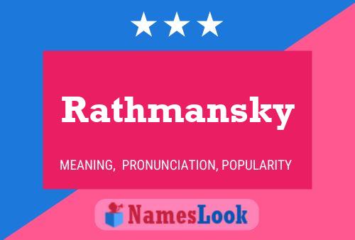 Rathmansky பெயர் போஸ்டர்