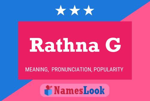 Rathna G பெயர் போஸ்டர்