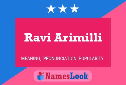 Ravi Arimilli பெயர் போஸ்டர்