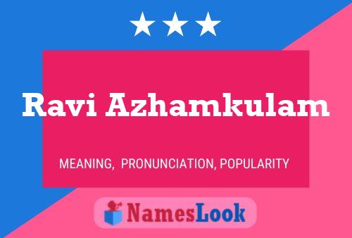 Ravi Azhamkulam பெயர் போஸ்டர்