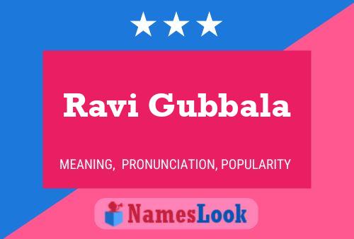 Ravi Gubbala பெயர் போஸ்டர்