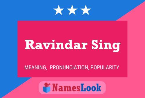 Ravindar Sing பெயர் போஸ்டர்