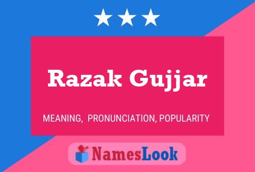 Razak Gujjar பெயர் போஸ்டர்