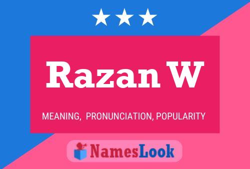 Razan W பெயர் போஸ்டர்